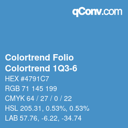 Color code: Colortrend Folio - Colortrend 1Q3-6 | qconv.com