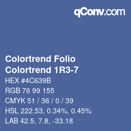 Farbcode: Colortrend Folio - Colortrend 1R3-7 | qconv.com