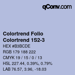 Código de color: Colortrend Folio - Colortrend 1S2-3 | qconv.com