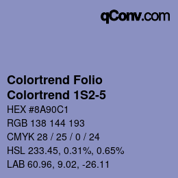 カラーコード: Colortrend Folio - Colortrend 1S2-5 | qconv.com