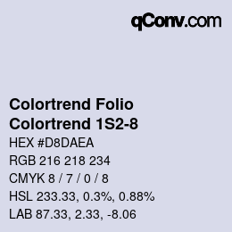 カラーコード: Colortrend Folio - Colortrend 1S2-8 | qconv.com