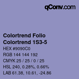 Farbcode: Colortrend Folio - Colortrend 1S3-5 | qconv.com