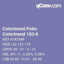 カラーコード: Colortrend Folio - Colortrend 1S3-6 | qconv.com