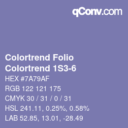 カラーコード: Colortrend Folio - Colortrend 1S3-6 | qconv.com