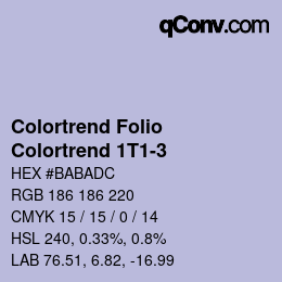 カラーコード: Colortrend Folio - Colortrend 1T1-3 | qconv.com
