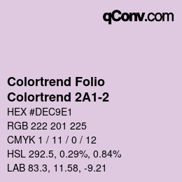 カラーコード: Colortrend Folio - Colortrend 2A1-2 | qconv.com