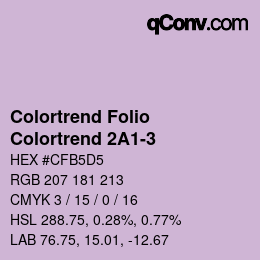 カラーコード: Colortrend Folio - Colortrend 2A1-3 | qconv.com