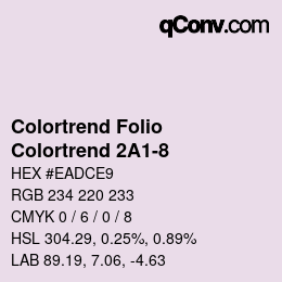 カラーコード: Colortrend Folio - Colortrend 2A1-8 | qconv.com