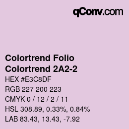 カラーコード: Colortrend Folio - Colortrend 2A2-2 | qconv.com