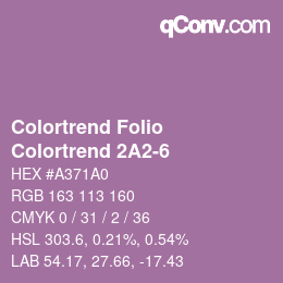 カラーコード: Colortrend Folio - Colortrend 2A2-6 | qconv.com