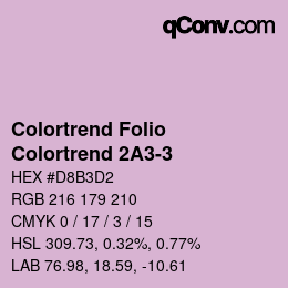 カラーコード: Colortrend Folio - Colortrend 2A3-3 | qconv.com