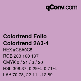 カラーコード: Colortrend Folio - Colortrend 2A3-4 | qconv.com
