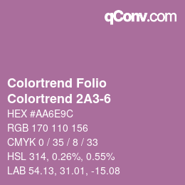 カラーコード: Colortrend Folio - Colortrend 2A3-6 | qconv.com