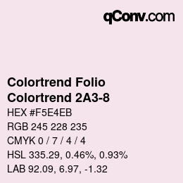 カラーコード: Colortrend Folio - Colortrend 2A3-8 | qconv.com