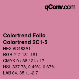 カラーコード: Colortrend Folio - Colortrend 2C1-5 | qconv.com