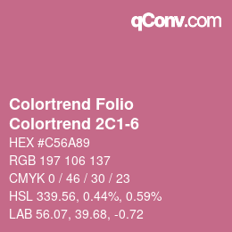 カラーコード: Colortrend Folio - Colortrend 2C1-6 | qconv.com