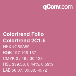 カラーコード: Colortrend Folio - Colortrend 2C1-6 | qconv.com