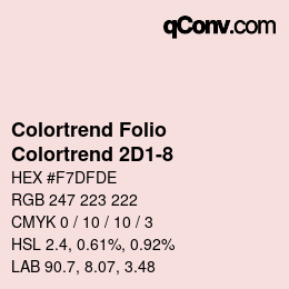 カラーコード: Colortrend Folio - Colortrend 2D1-8 | qconv.com
