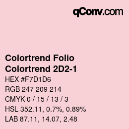 カラーコード: Colortrend Folio - Colortrend 2D2-1 | qconv.com