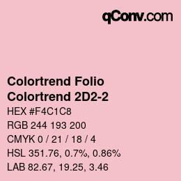 カラーコード: Colortrend Folio - Colortrend 2D2-2 | qconv.com