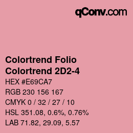 カラーコード: Colortrend Folio - Colortrend 2D2-4 | qconv.com