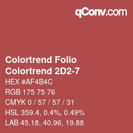 カラーコード: Colortrend Folio - Colortrend 2D2-7 | qconv.com