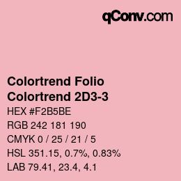 カラーコード: Colortrend Folio - Colortrend 2D3-3 | qconv.com