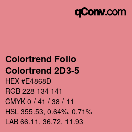 カラーコード: Colortrend Folio - Colortrend 2D3-5 | qconv.com