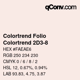 カラーコード: Colortrend Folio - Colortrend 2D3-8 | qconv.com