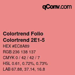 カラーコード: Colortrend Folio - Colortrend 2E1-5 | qconv.com