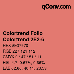 カラーコード: Colortrend Folio - Colortrend 2E2-6 | qconv.com