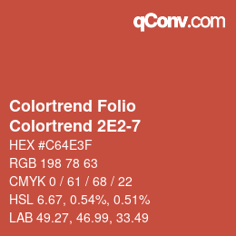 カラーコード: Colortrend Folio - Colortrend 2E2-7 | qconv.com