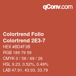 カラーコード: Colortrend Folio - Colortrend 2E3-7 | qconv.com