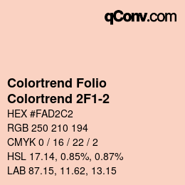 カラーコード: Colortrend Folio - Colortrend 2F1-2 | qconv.com