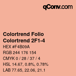 カラーコード: Colortrend Folio - Colortrend 2F1-4 | qconv.com