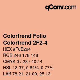 カラーコード: Colortrend Folio - Colortrend 2F2-4 | qconv.com