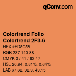 カラーコード: Colortrend Folio - Colortrend 2F3-6 | qconv.com