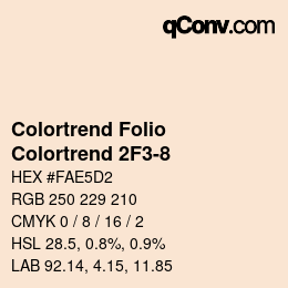 カラーコード: Colortrend Folio - Colortrend 2F3-8 | qconv.com