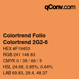 カラーコード: Colortrend Folio - Colortrend 2G2-6 | qconv.com