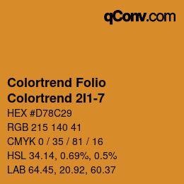 カラーコード: Colortrend Folio - Colortrend 2I1-7 | qconv.com