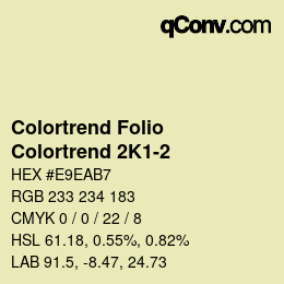 カラーコード: Colortrend Folio - Colortrend 2K1-2 | qconv.com