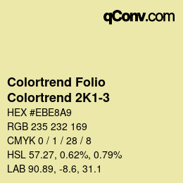 カラーコード: Colortrend Folio - Colortrend 2K1-3 | qconv.com