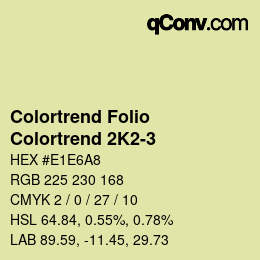 カラーコード: Colortrend Folio - Colortrend 2K2-3 | qconv.com