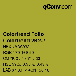 カラーコード: Colortrend Folio - Colortrend 2K2-7 | qconv.com