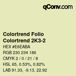 Color code: Colortrend Folio - Colortrend 2K3-2 | qconv.com