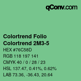 カラーコード: Colortrend Folio - Colortrend 2M3-5 | qconv.com