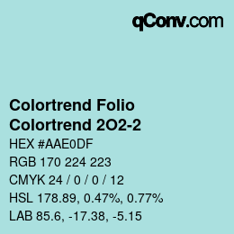 Color code: Colortrend Folio - Colortrend 2O2-2 | qconv.com