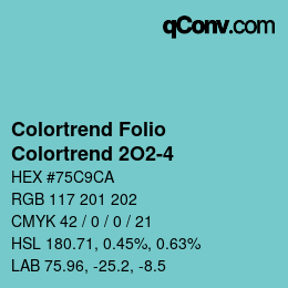 Color code: Colortrend Folio - Colortrend 2O2-4 | qconv.com