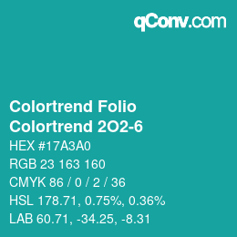 カラーコード: Colortrend Folio - Colortrend 2O2-6 | qconv.com