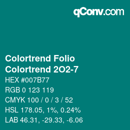 カラーコード: Colortrend Folio - Colortrend 2O2-7 | qconv.com